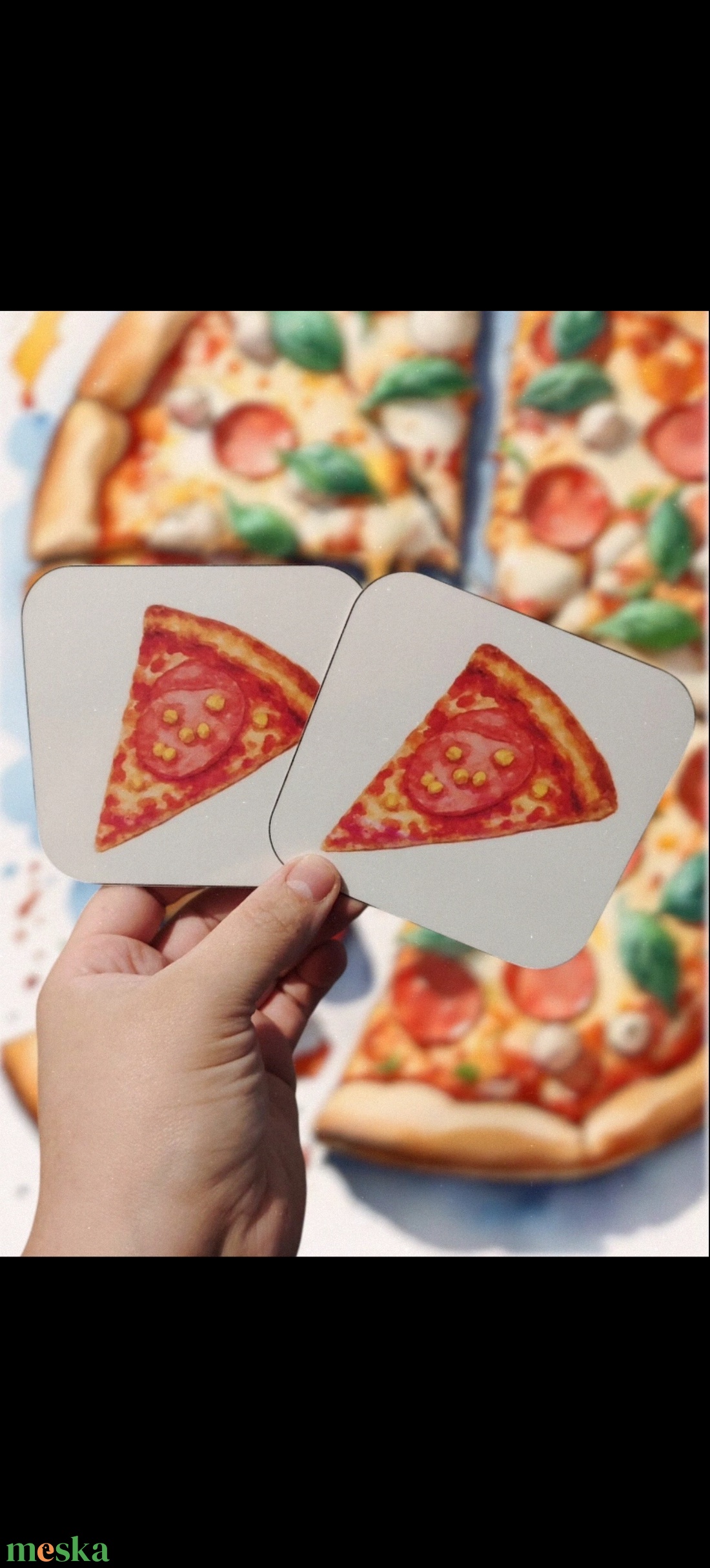 Pizza memória  - játék & sport - készségfejlesztő és logikai játék - memória játékok - Meska.hu