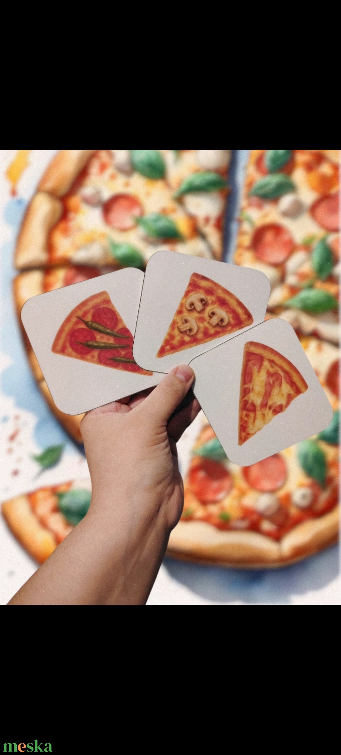 Pizza memória  - játék & sport - készségfejlesztő és logikai játék - memória játékok - Meska.hu