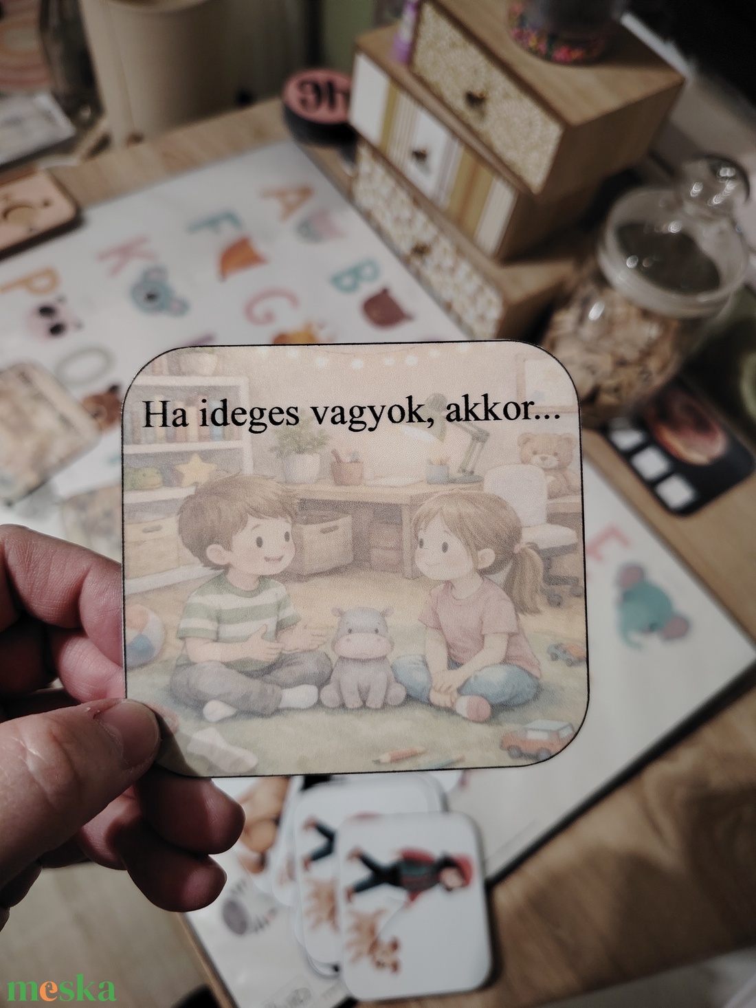 Kapcsolódó-beszélgetős kártyacsomag  - játék & sport - készségfejlesztő és logikai játék - oktató játékok - Meska.hu