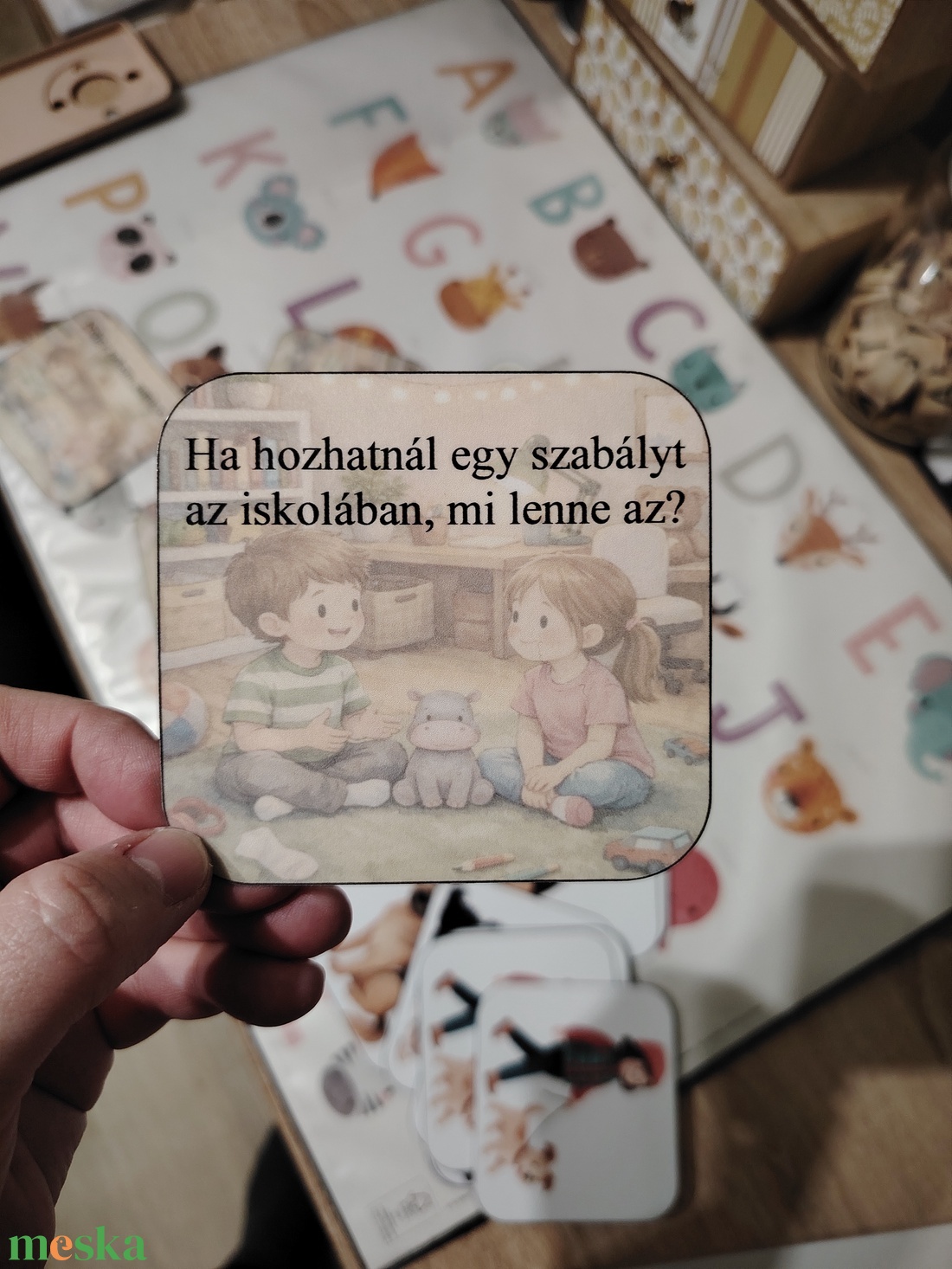 Kapcsolódó-beszélgetős kártyacsomag  - játék & sport - készségfejlesztő és logikai játék - oktató játékok - Meska.hu