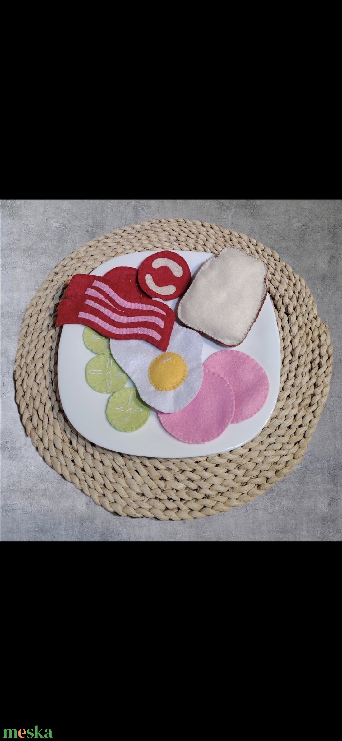 Filc reggeliző szett - játék & sport - gyerekkonyha - játék ételek - Meska.hu