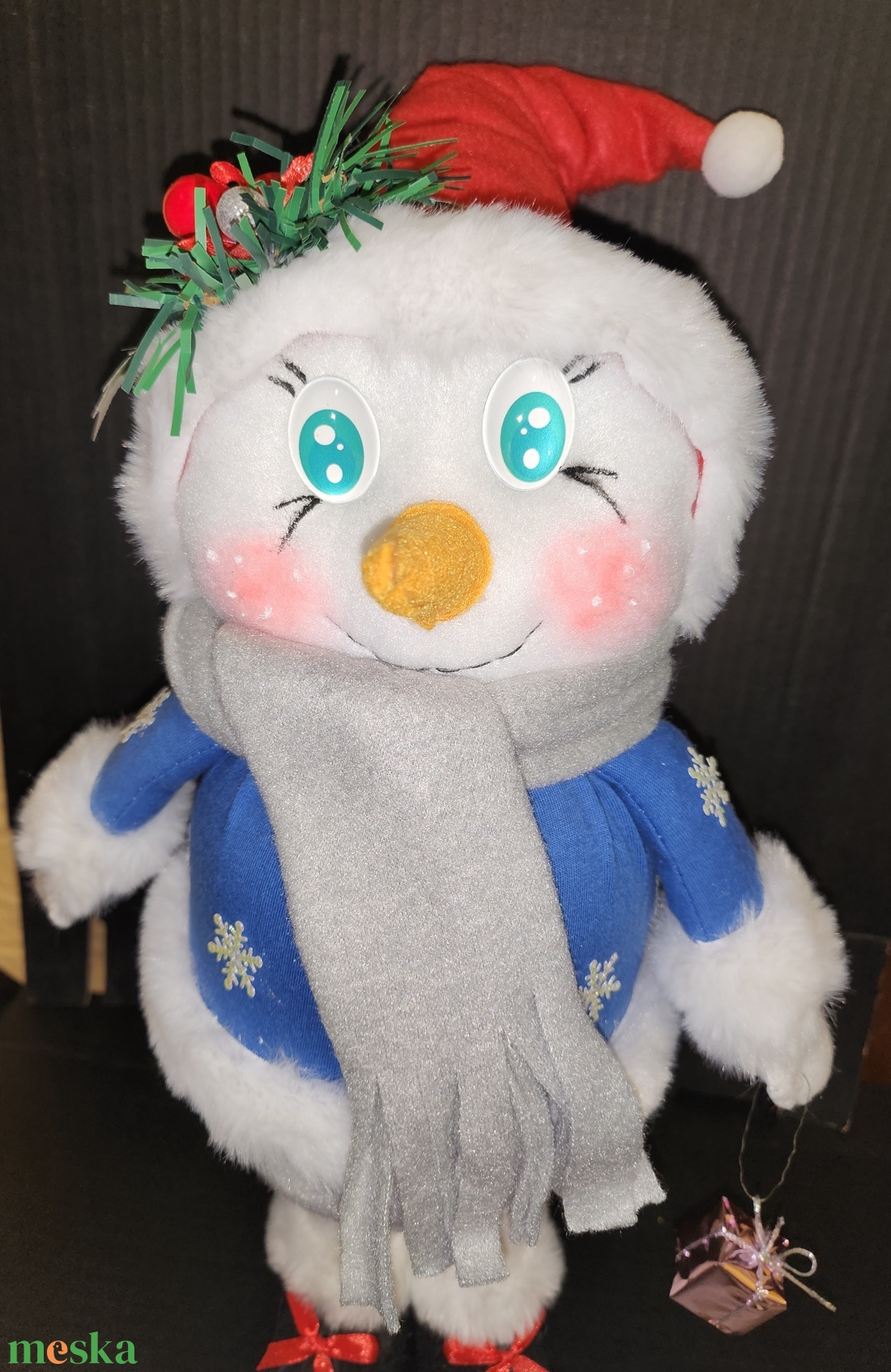 Álló Hóember - karácsony - karácsonyi lakásdekoráció - karácsonyi manók, figurák - Meska.hu