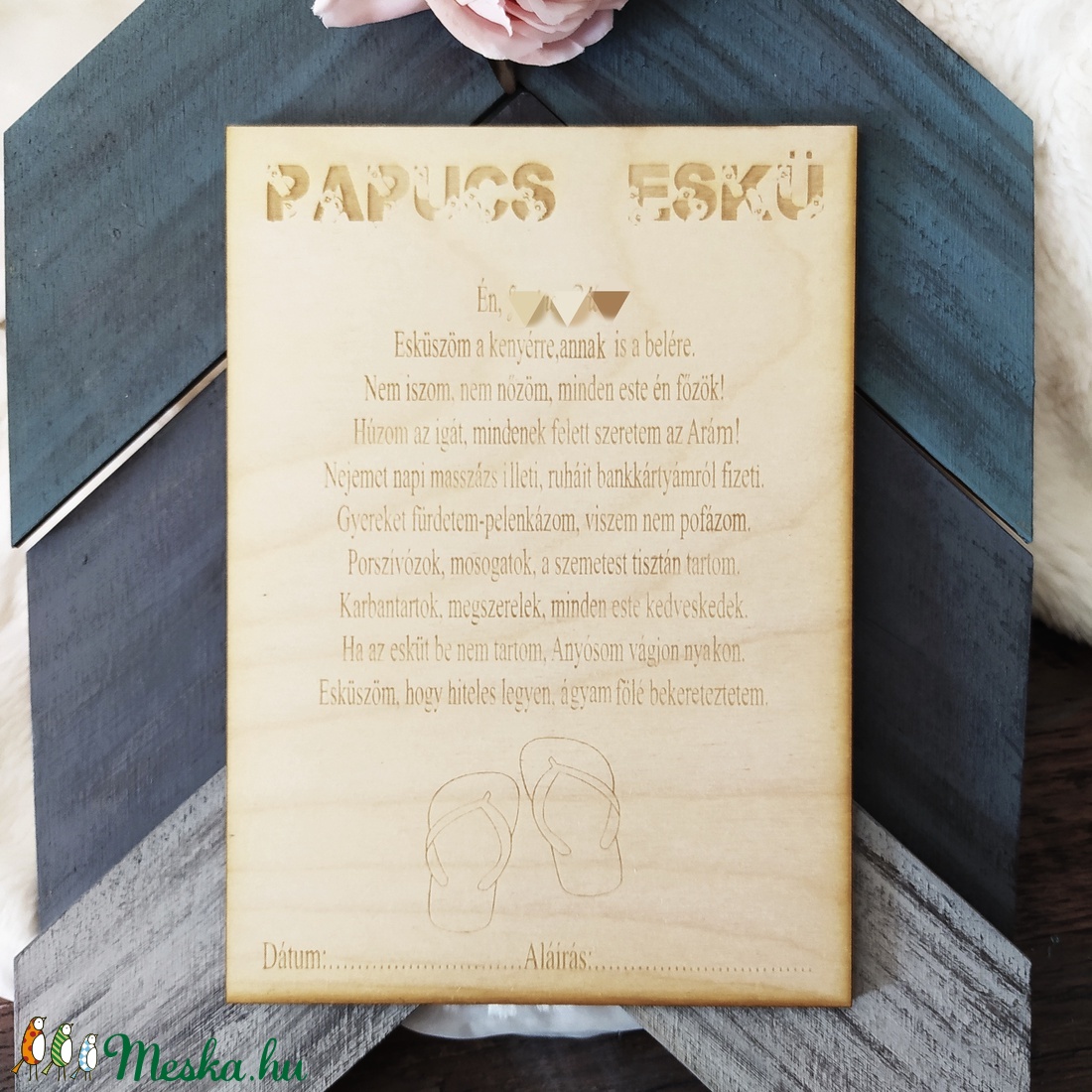 Papucs répa eskü fogadalom - esküvő - emlék & ajándék - Meska.hu