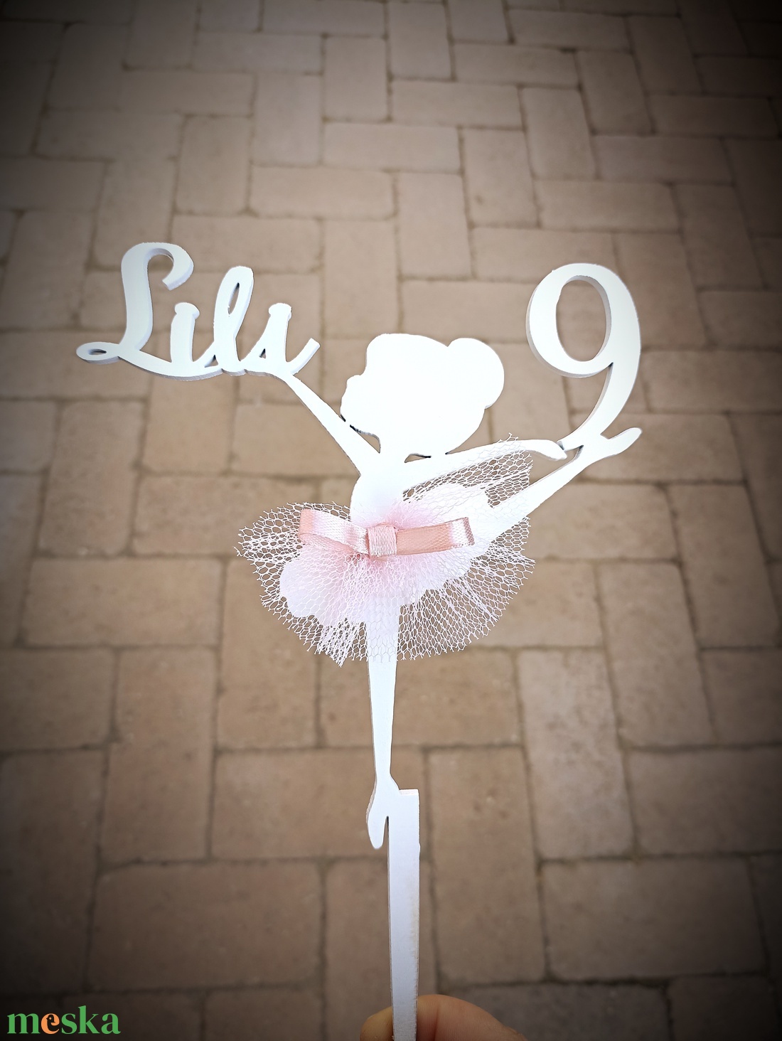 Balerina születésnapi tortadísz - otthon & életmód - konyhafelszerelés, tálalás - sütés, főzés - sütidísz - Meska.hu