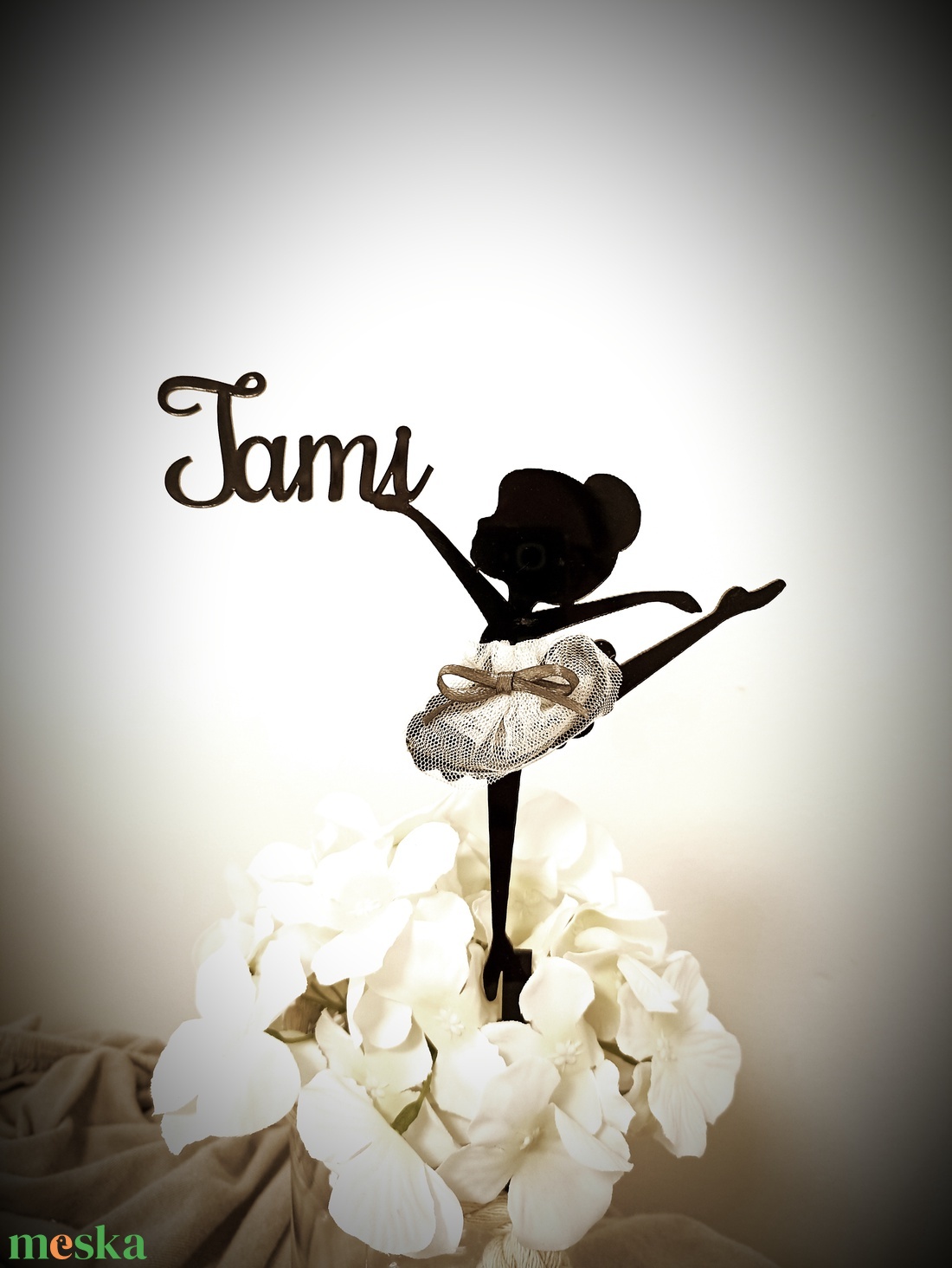 Balerina születésnapi tortadísz - otthon & életmód - konyhafelszerelés, tálalás - sütés, főzés - sütidísz - Meska.hu