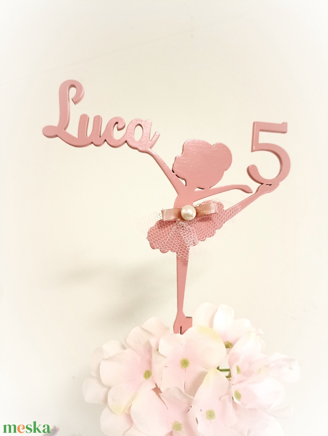 Balerina születésnapi tortadísz - otthon & életmód - konyhafelszerelés, tálalás - sütés, főzés - sütidísz - Meska.hu