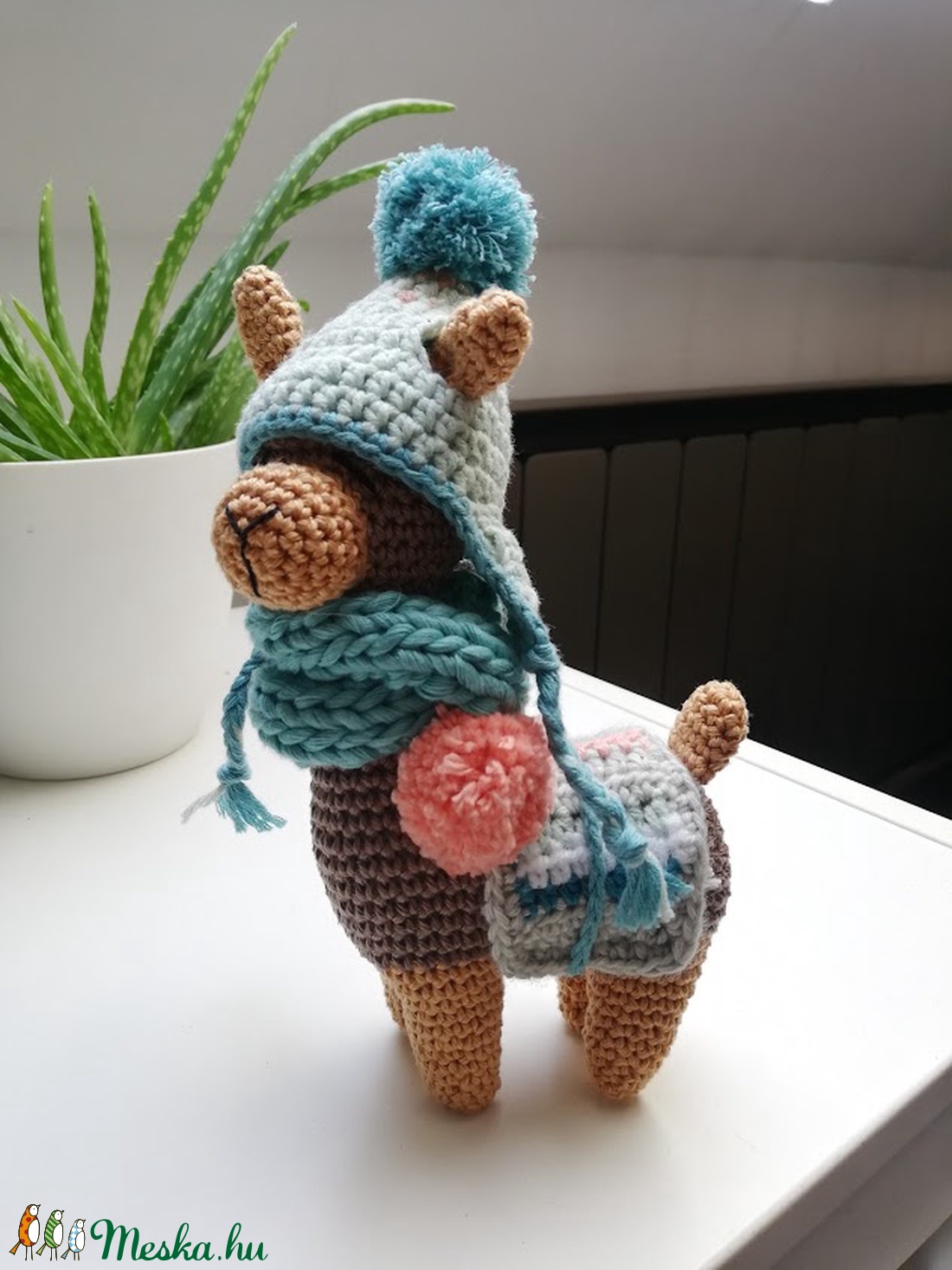 Lám a horgolt LÁMA amigurumi barna - játék & sport - plüssállat & játékfigura - láma - Meska.hu