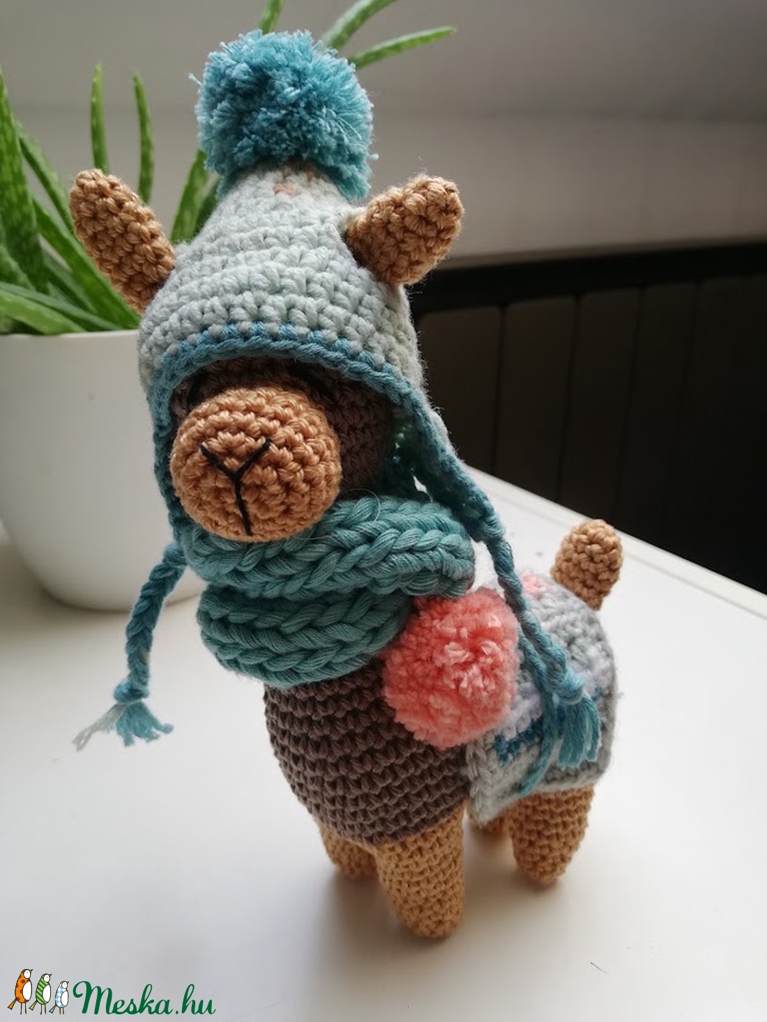 Lám a horgolt LÁMA amigurumi barna - játék & sport - plüssállat & játékfigura - láma - Meska.hu