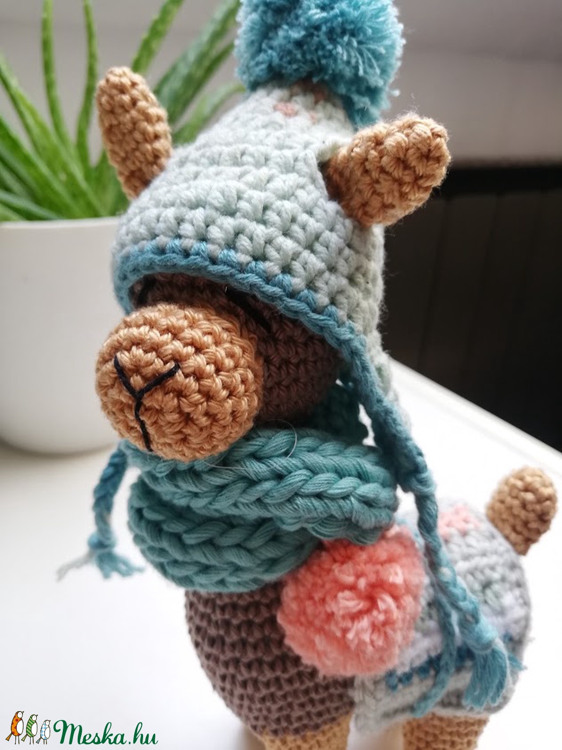 Lám a horgolt LÁMA amigurumi barna - játék & sport - plüssállat & játékfigura - láma - Meska.hu