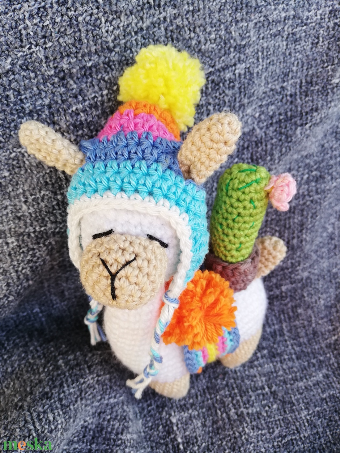 Láma amigurumi - játék & sport - plüssállat & játékfigura - láma - Meska.hu