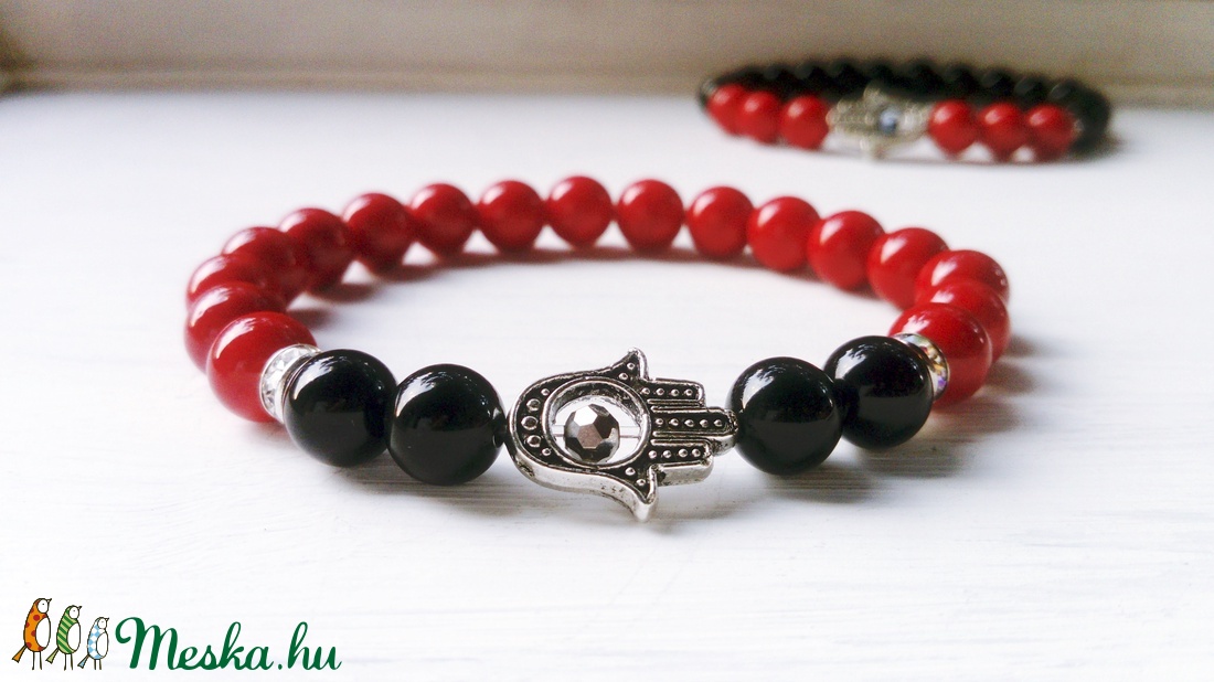 Rossz hangulat, csüggedés ellen - jáde, ónix karkötő -  - Meska.hu