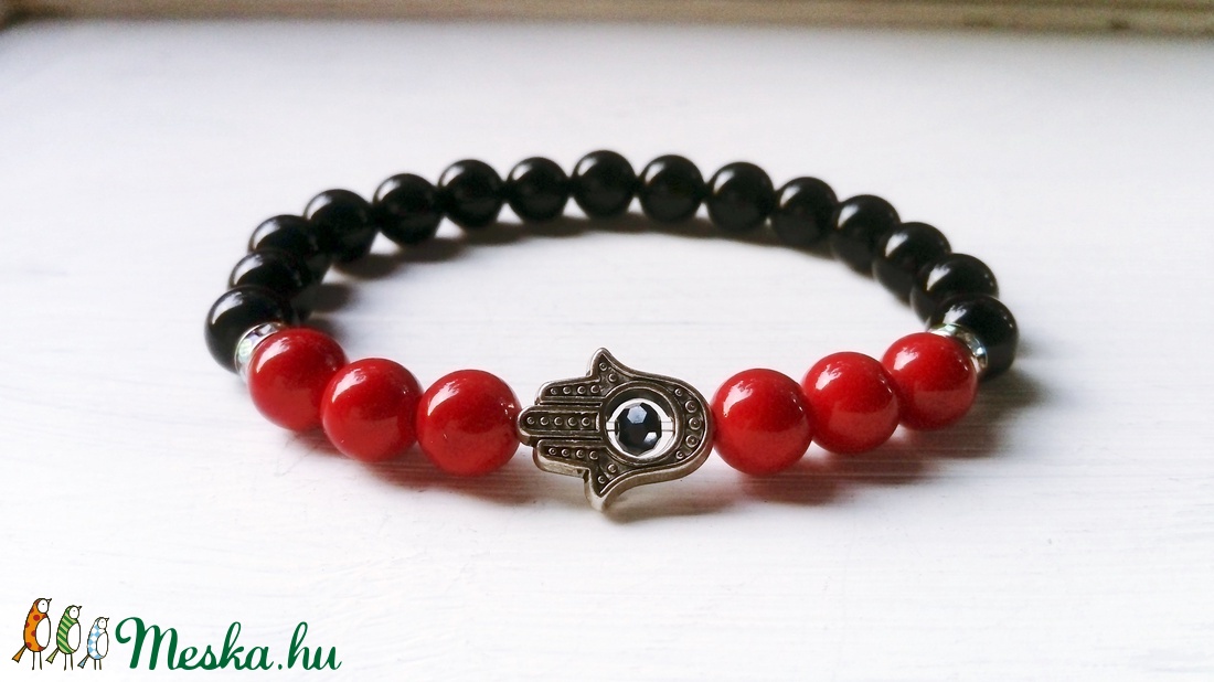 Rossz hangulat, csüggedés ellen - jáde, ónix karkötő -  - Meska.hu