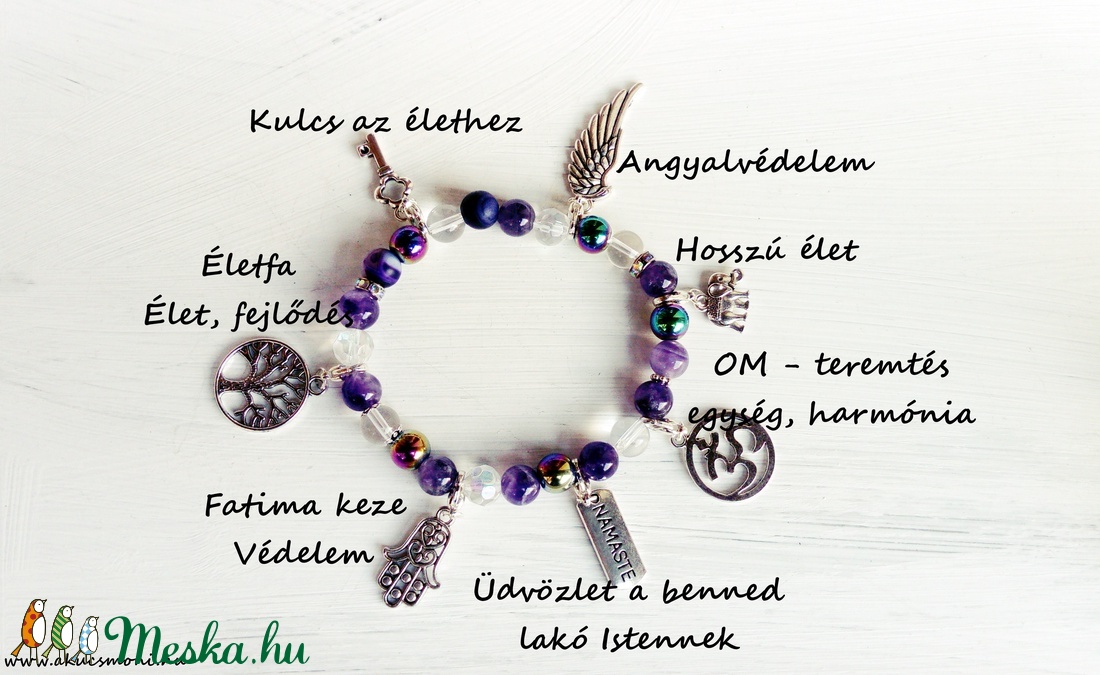Spirituális képességeket erősítő ékszer - ékszer - karkötő - charm karkötő - Meska.hu