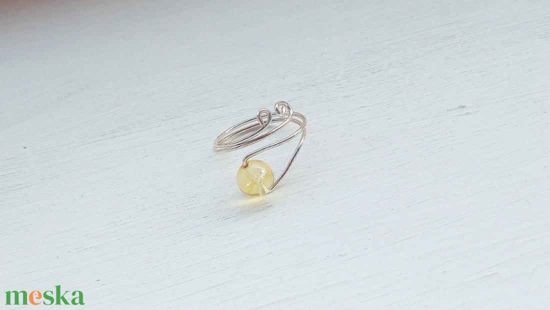 Citrin - a gazdagság köve - ékszer - gyűrű - szoliter gyűrű - Meska.hu