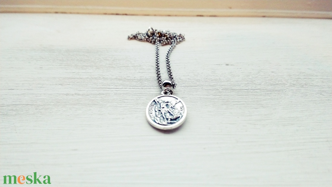 Mihály arkangyal amulett nemesacél láncon - ékszer - nyaklánc - medál - Meska.hu Mihály arkangyal amulett nemesacél láncon - ékszer - nyaklánc - medál - Meska.hu