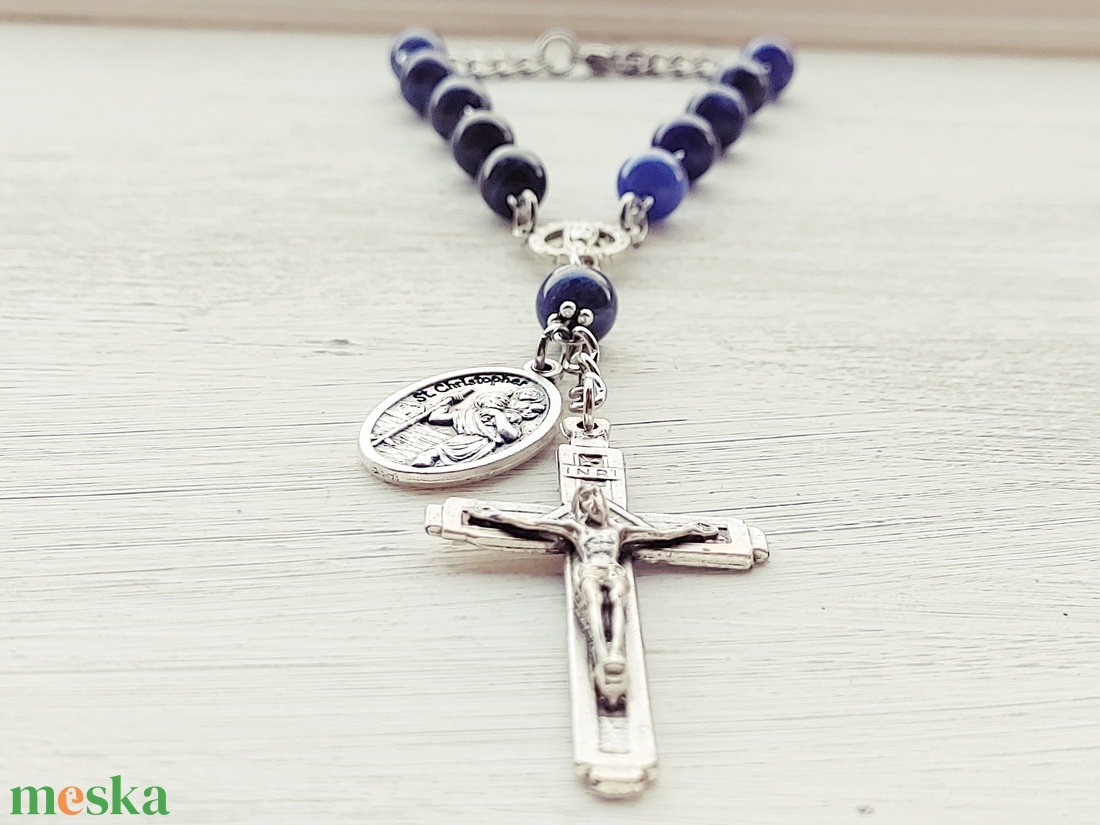 Szt. Kristóf autós rózsafüzér - otthon & életmód - vallás - kereszt - Meska.hu