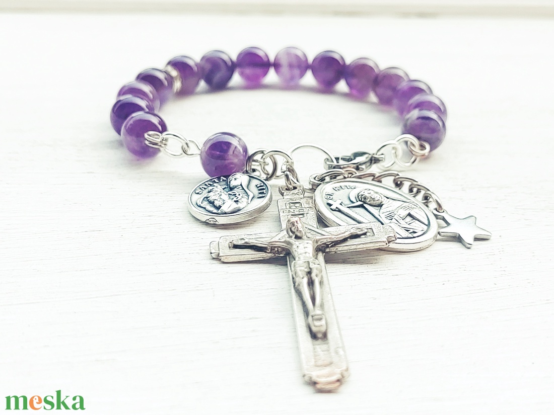 Szent Rita karkötők rendelésre - ékszer - karkötő - charm karkötő - Meska.hu