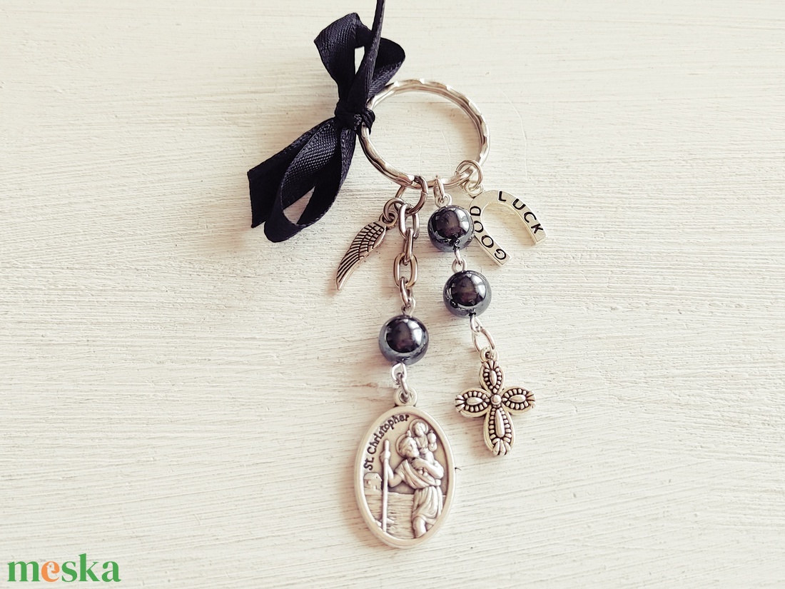 Utazók amulettje - Szent Kristóf amulett - otthon & életmód - vallás - lánc & füzér - Meska.hu