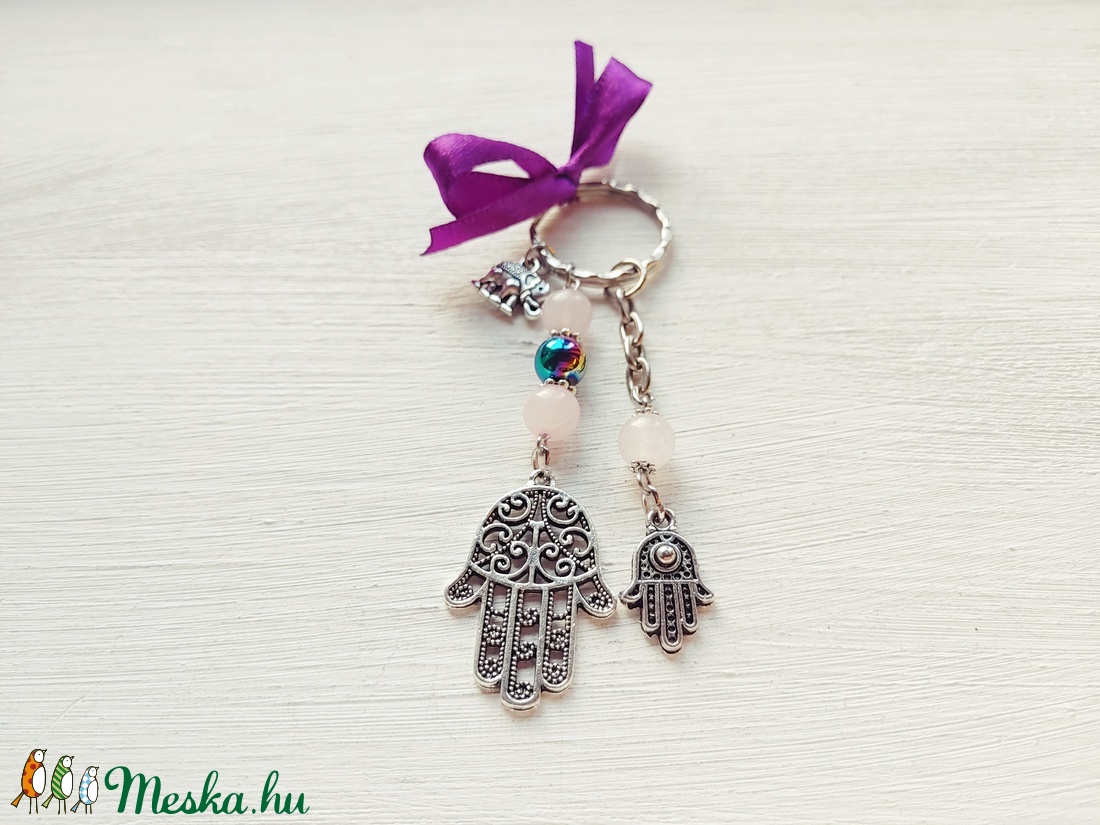Hamsa védelmező amulett - táska & tok - kulcstartó & táskadísz - kulcstartó - Meska.hu