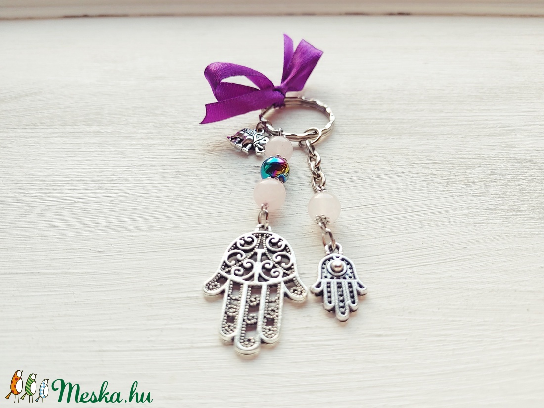Hamsa védelmező amulett - táska & tok - kulcstartó & táskadísz - kulcstartó - Meska.hu