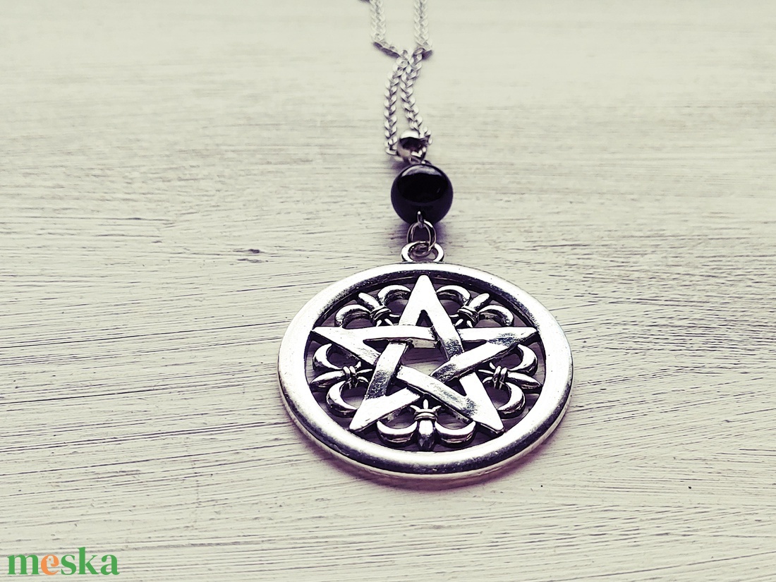Pentagram amulett - ékszer - nyaklánc - medálos nyaklánc - Meska.hu