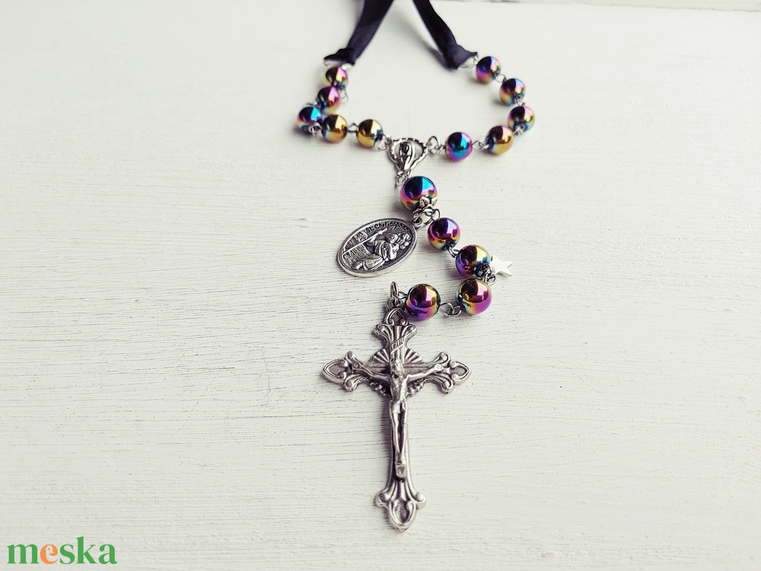 Szt. Kristóf autós rózsafüzér - otthon & életmód - vallás - kereszt - Meska.hu