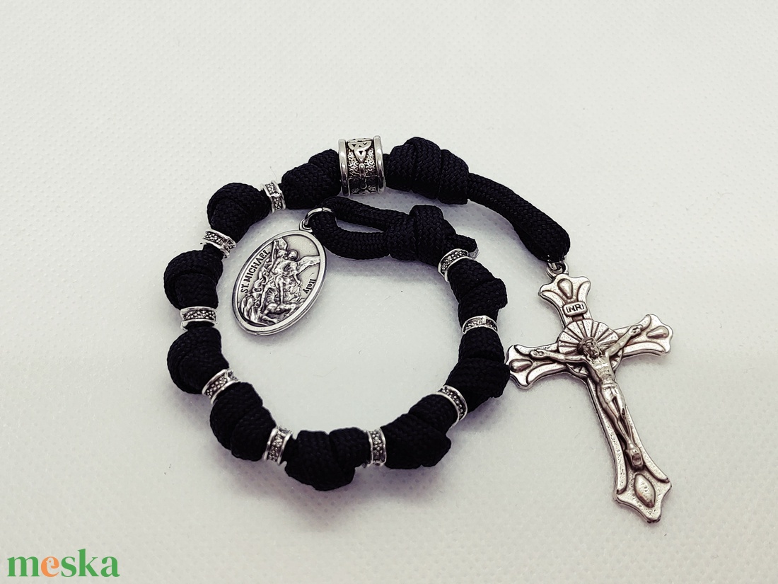 Szt. Mihály amulett - paracord - Férfi - otthon & életmód - vallás - lánc & füzér - Meska.hu