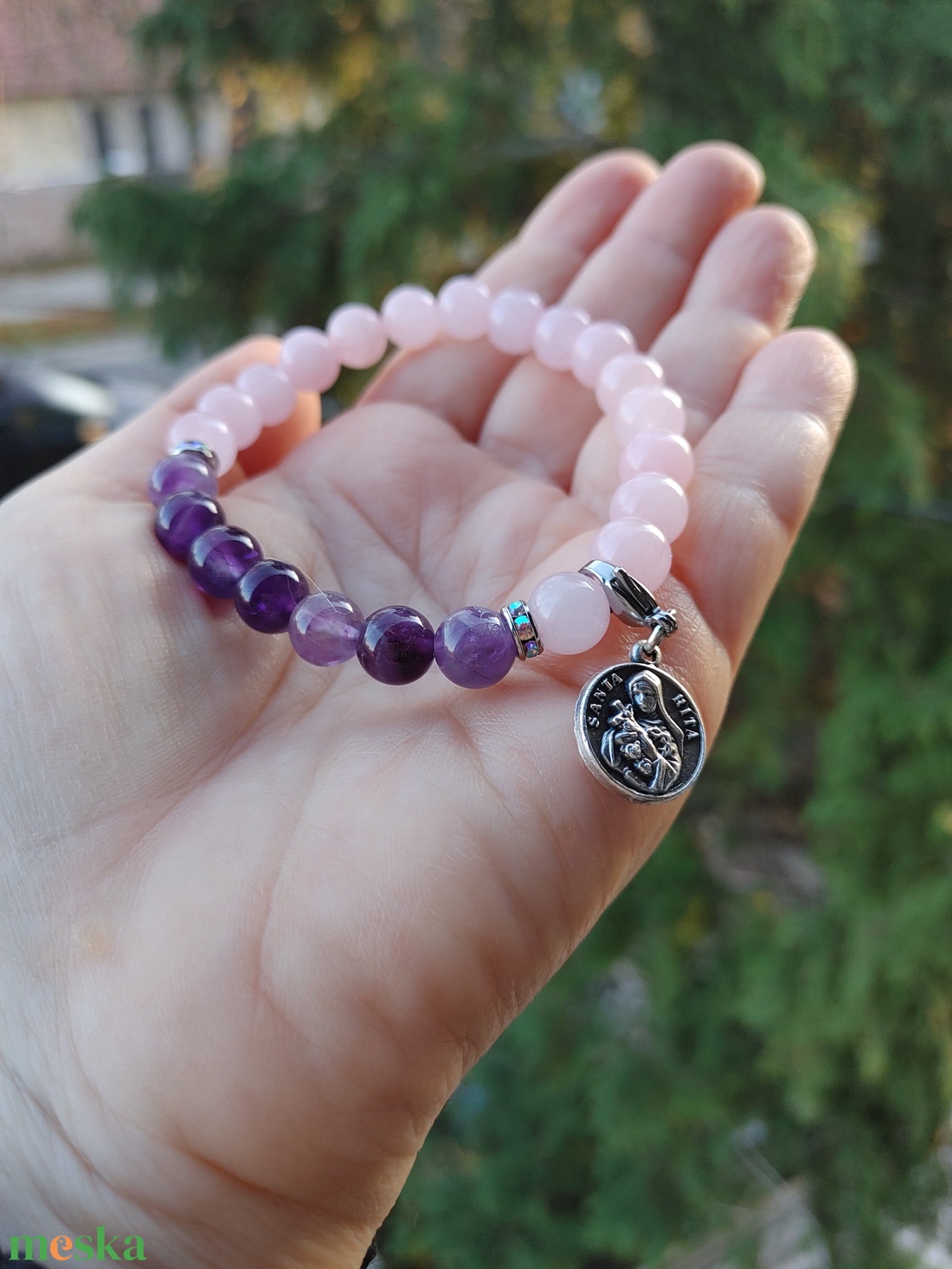 Szent Rita karkötő  - ékszer - karkötő - charm karkötő - Meska.hu