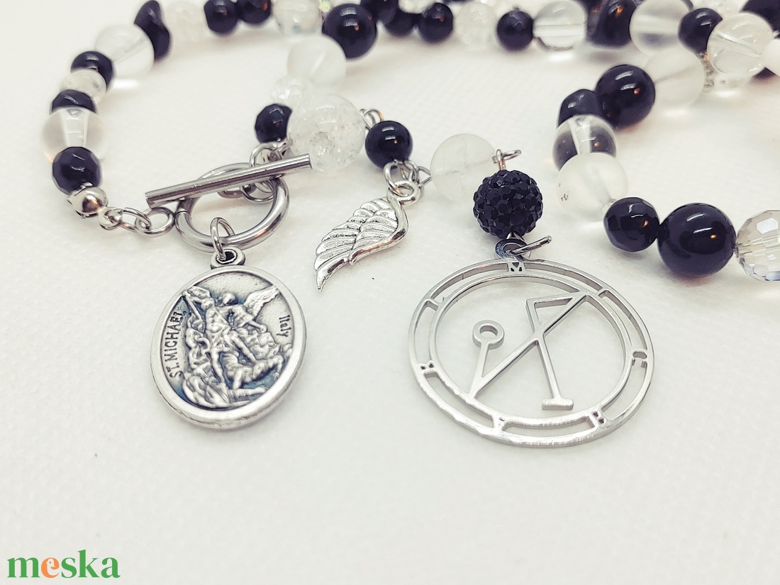 Mihály arkangyal amulett, arkangyal szimbólum - ékszer - nyaklánc - medálos nyaklánc - Meska.hu