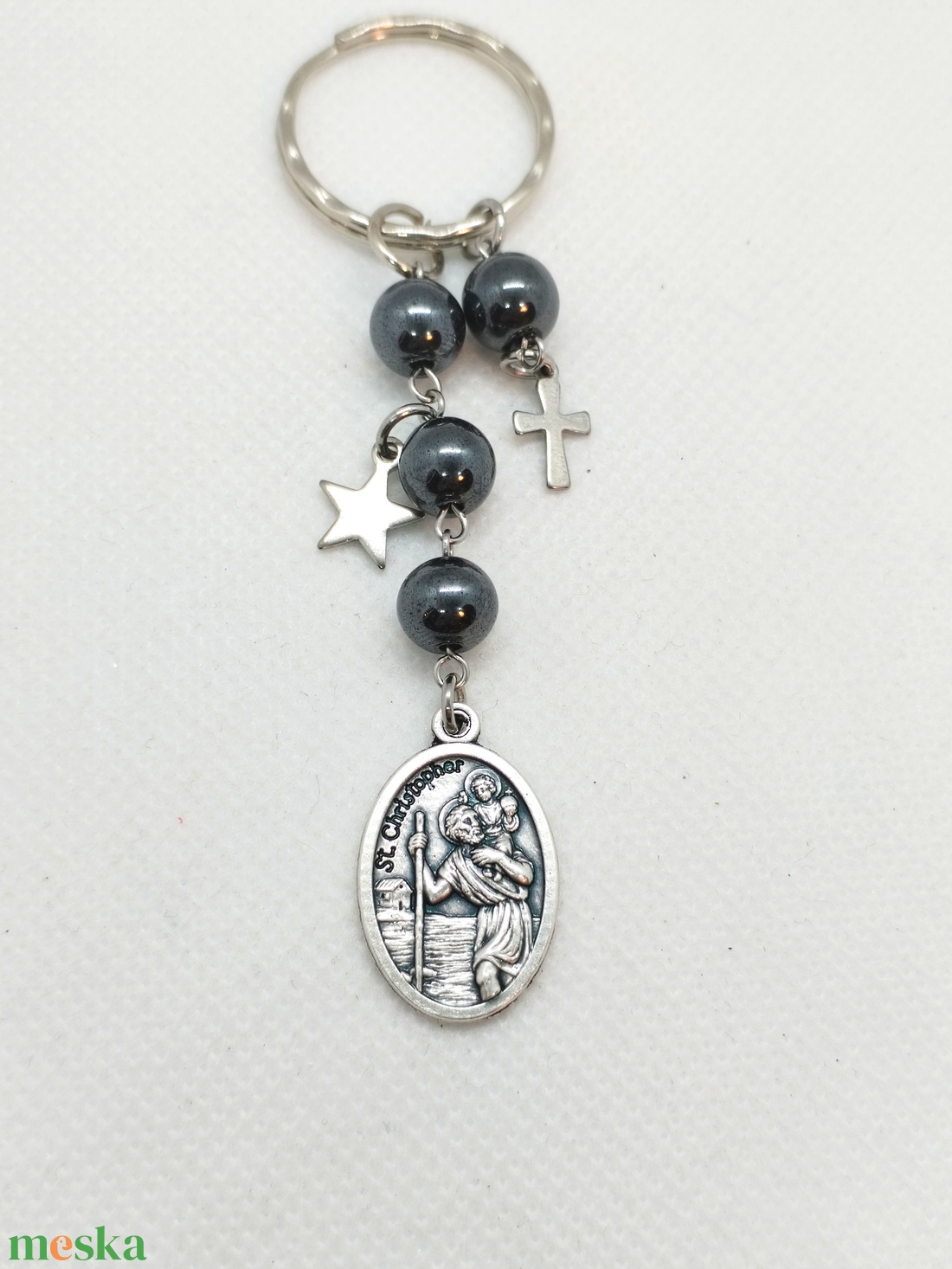 Szent Kristóf amulett - táska & tok - kulcstartó & táskadísz - táskadísz - Meska.hu
