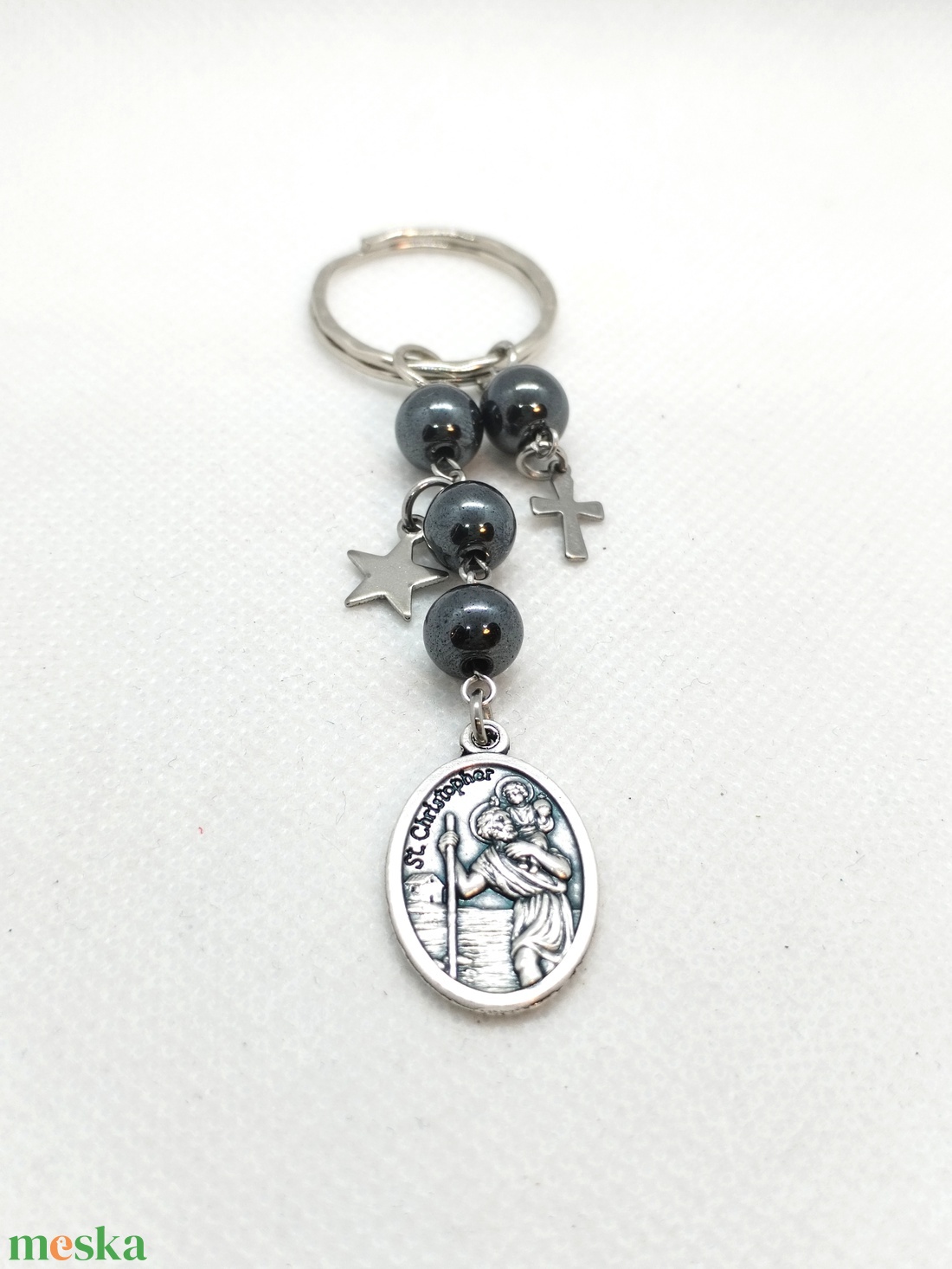 Szent Kristóf amulett - táska & tok - kulcstartó & táskadísz - táskadísz - Meska.hu