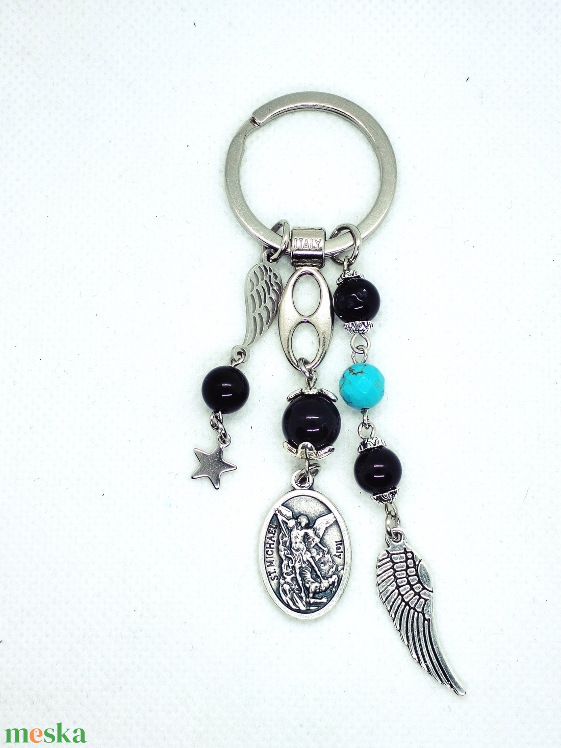 Mihály arkangyal amulett - mindig nálad - táska & tok - kulcstartó & táskadísz - kulcstartó - Meska.hu