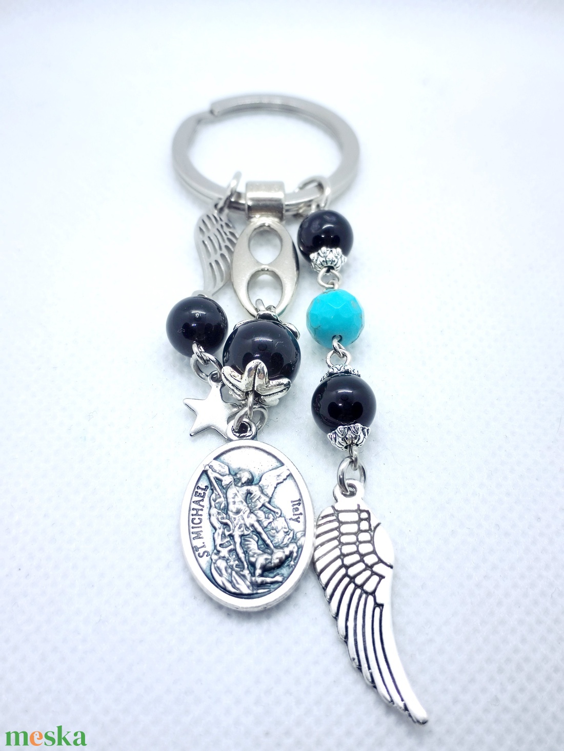 Mihály arkangyal amulett - mindig nálad - táska & tok - kulcstartó & táskadísz - kulcstartó - Meska.hu