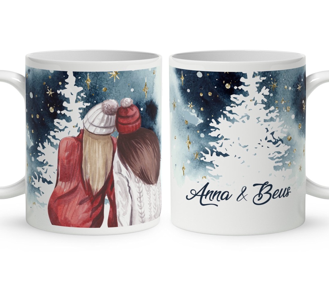 Kérd a neveddel - Barátnős pillanat mintás bögre - otthon & életmód - konyhafelszerelés, tálalás - tálalás - bögre & csésze - Meska.hu