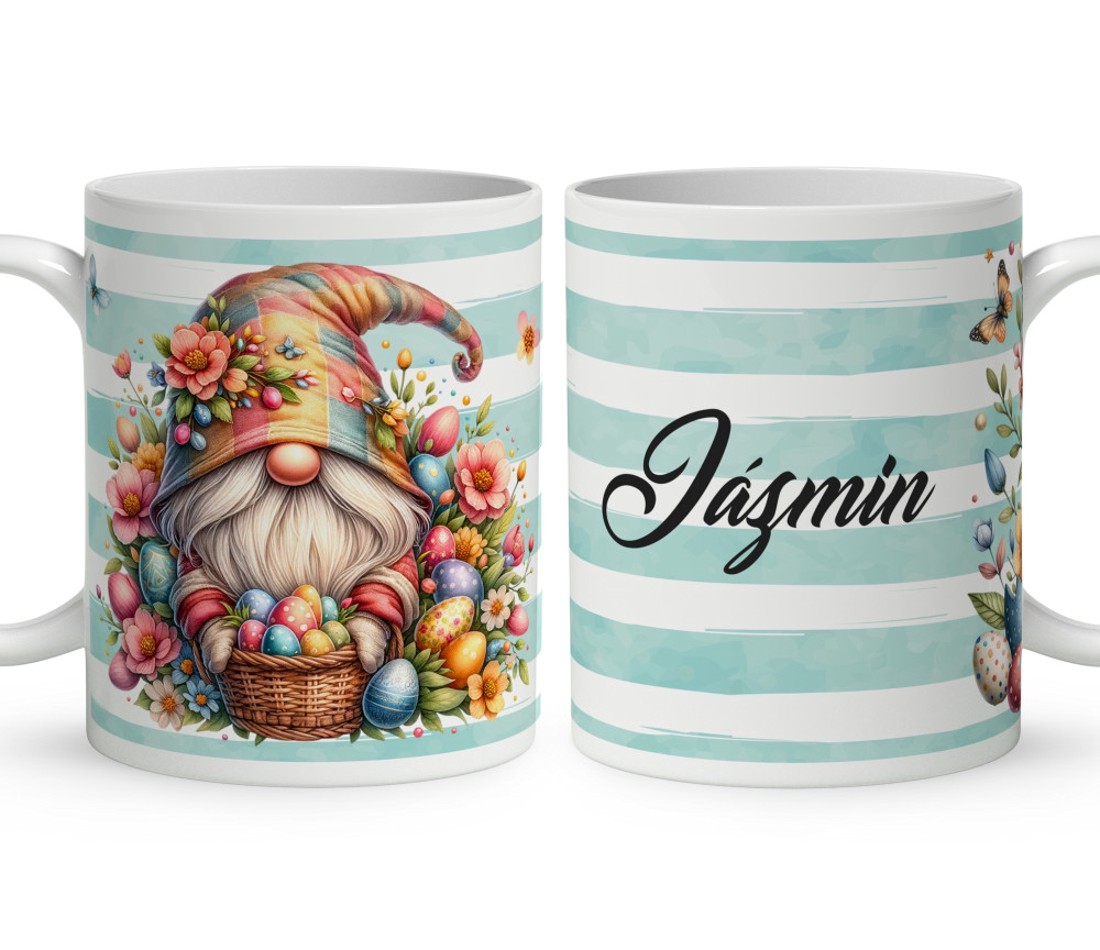 Névvel kérhető - Húsvéti tojások és cuki manó mintás bögre - otthon & életmód - konyhafelszerelés, tálalás - tálalás - bögre & csésze - Meska.hu