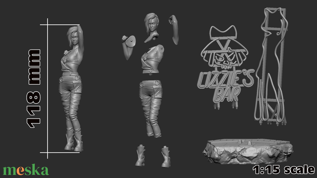 Judy Alvarez - Cyberpunk 2077 - művészet - makett, modell - Meska.hu Judy Alvarez - Cyberpunk 2077 - művészet - makett, modell - Meska.hu