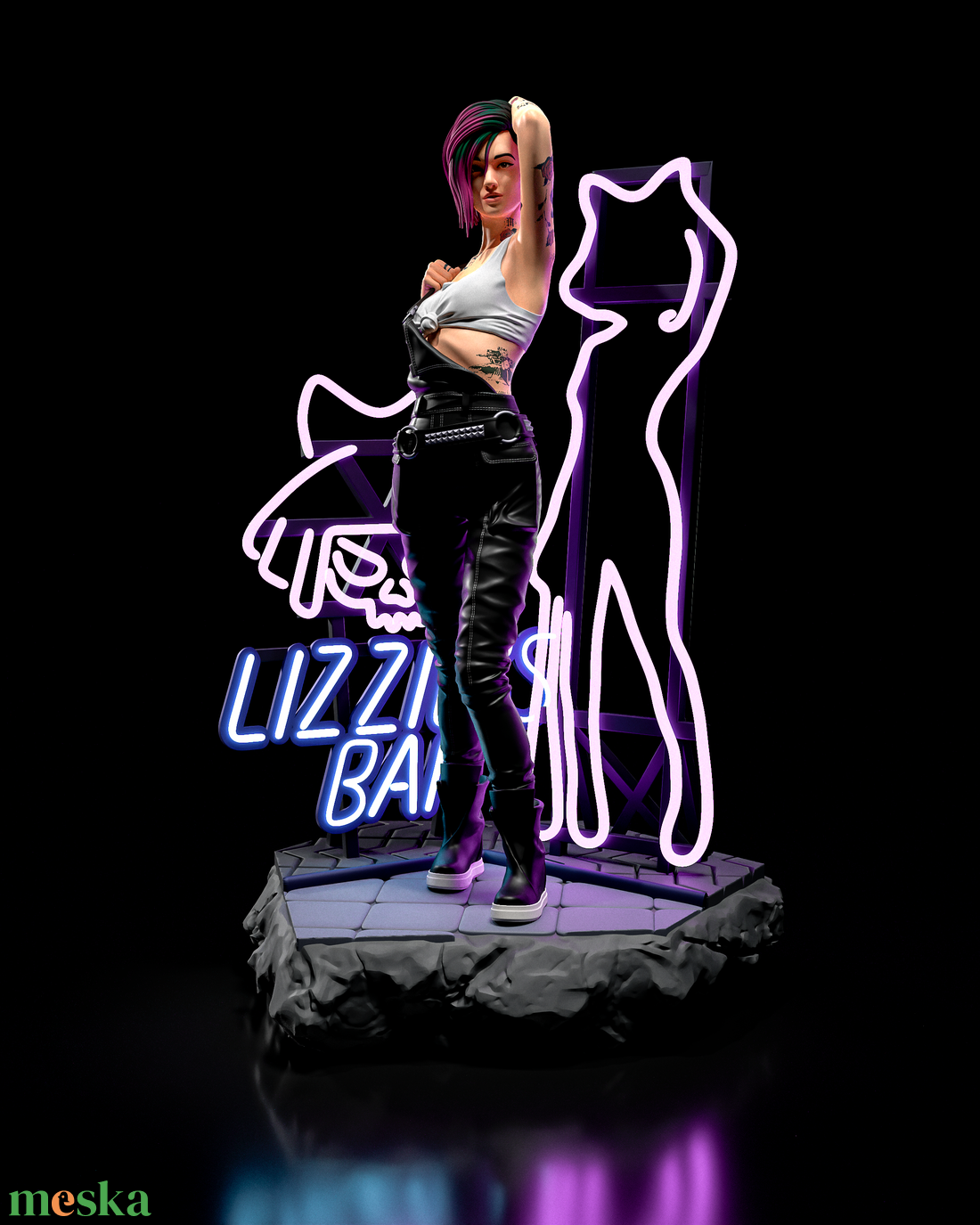 Judy Alvarez - Cyberpunk 2077 - művészet - makett, modell - Meska.hu Judy Alvarez - Cyberpunk 2077 - művészet - makett, modell - Meska.hu