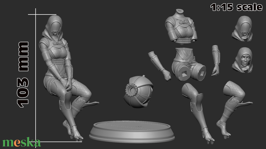 Tali Zorah - Mass Effect - művészet - makett, modell - Meska.hu Tali Zorah - Mass Effect - művészet - makett, modell - Meska.hu