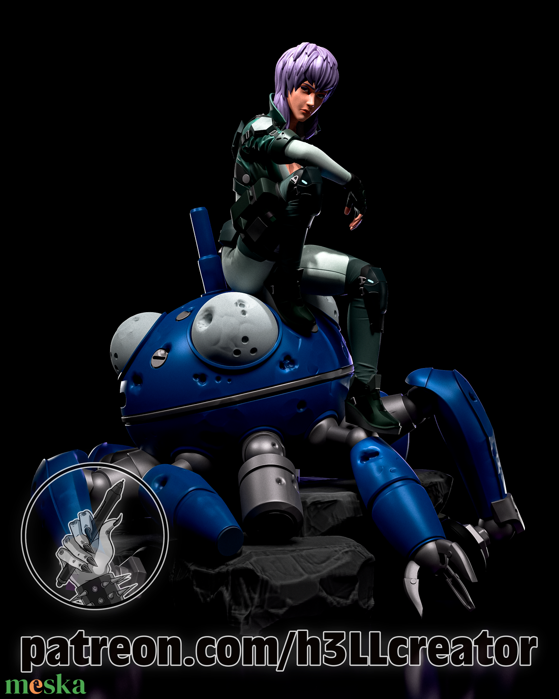 Motoko Kusanagi - Ghost in the Shell - művészet - makett, modell - Meska.hu Motoko Kusanagi - Ghost in the Shell - művészet - makett, modell - Meska.hu