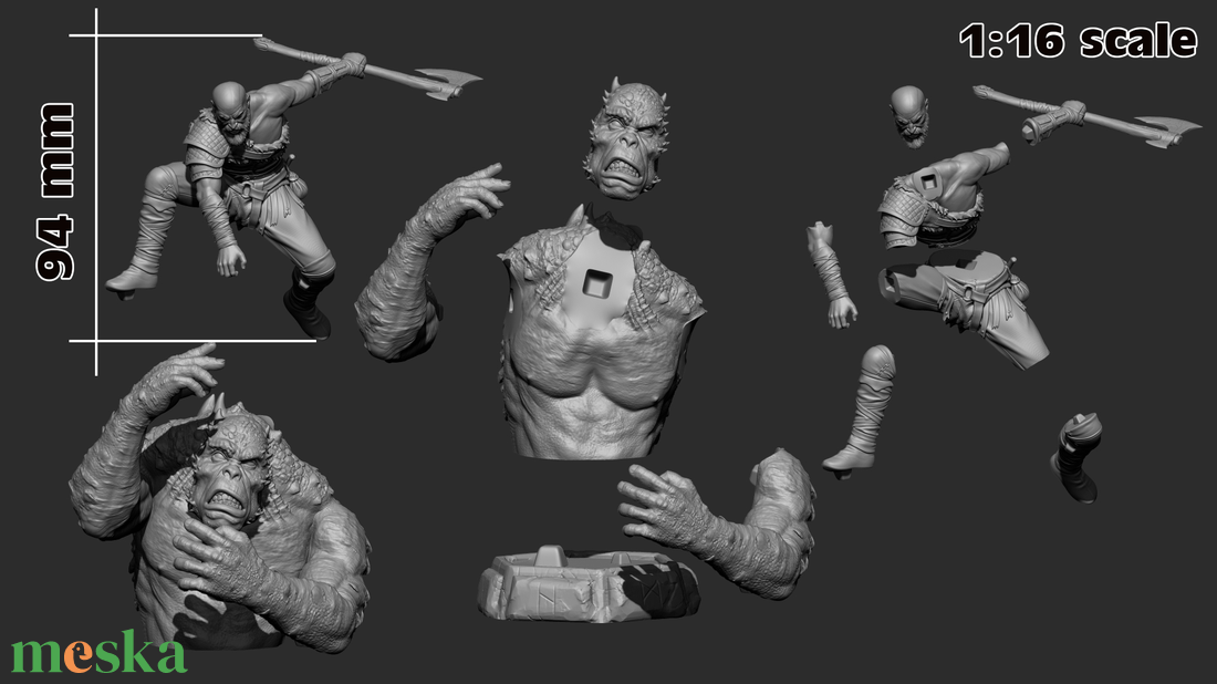 Kratos - God of War - művészet - makett, modell - Meska.hu