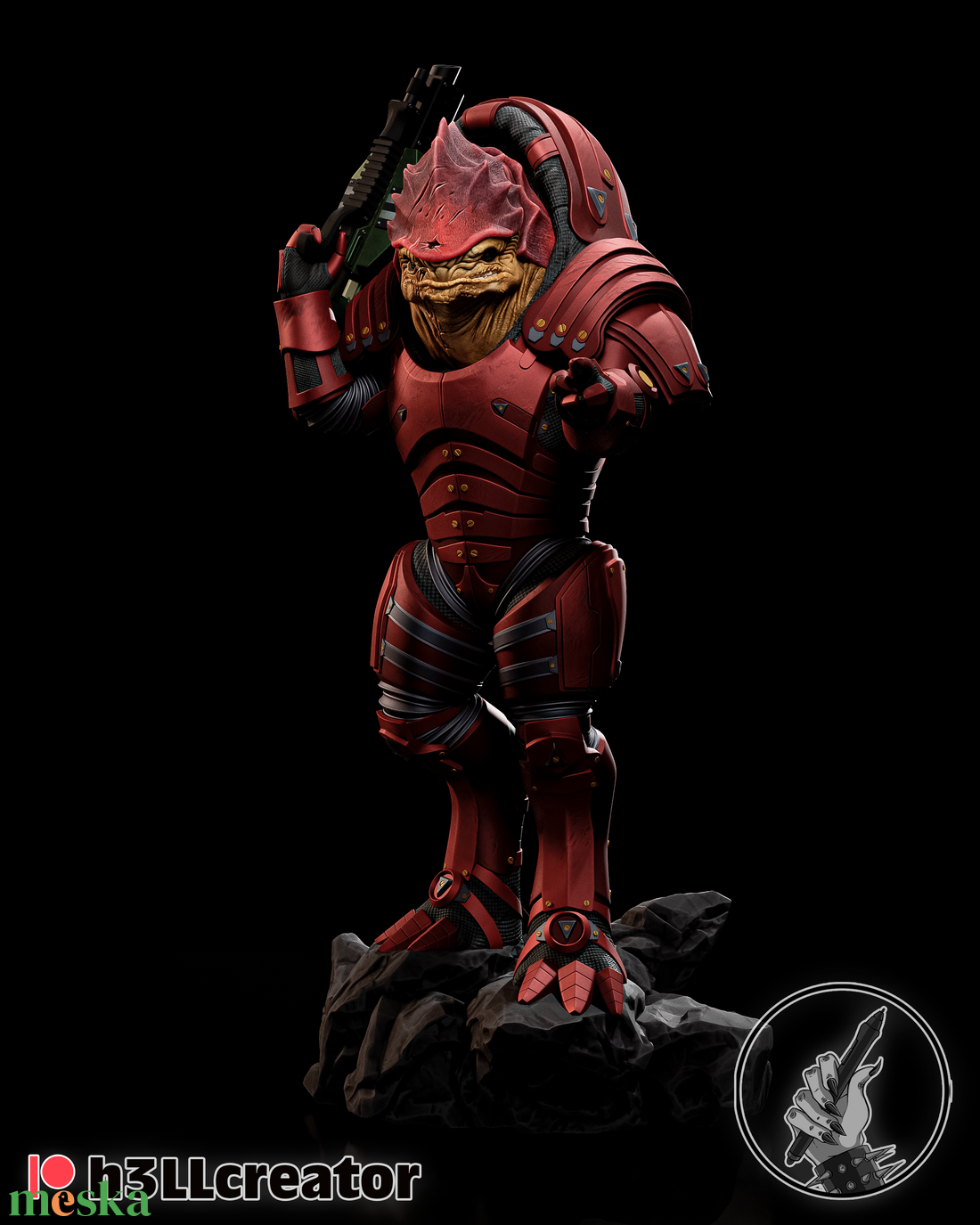 Urdnot Wrex - Mass Effect - művészet - makett, modell - Meska.hu Urdnot Wrex - Mass Effect - művészet - makett, modell - Meska.hu