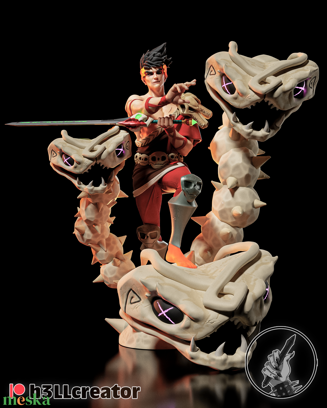 Zagreus - Hades 3 - művészet - makett, modell - Meska.hu Zagreus - Hades 3 - művészet - makett, modell - Meska.hu