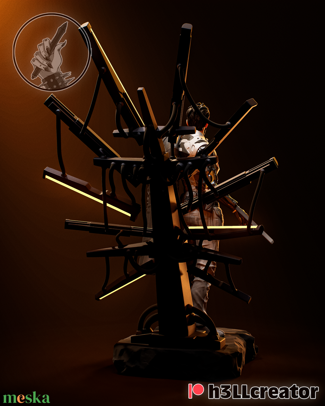 Adam Jensen - Deus Ex - művészet - makett, modell - Meska.hu Adam Jensen - Deus Ex - művészet - makett, modell - Meska.hu
