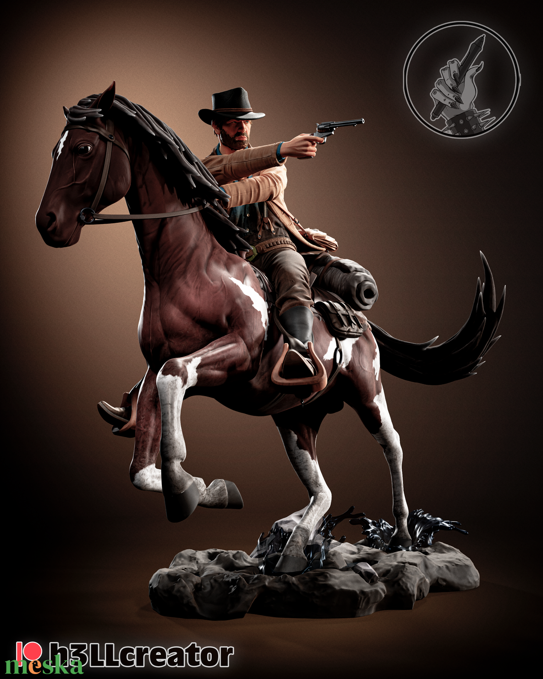 Arthur Morgan - Red Dead Redemption - művészet - makett, modell - Meska.hu Arthur Morgan - Red Dead Redemption - művészet - makett, modell - Meska.hu