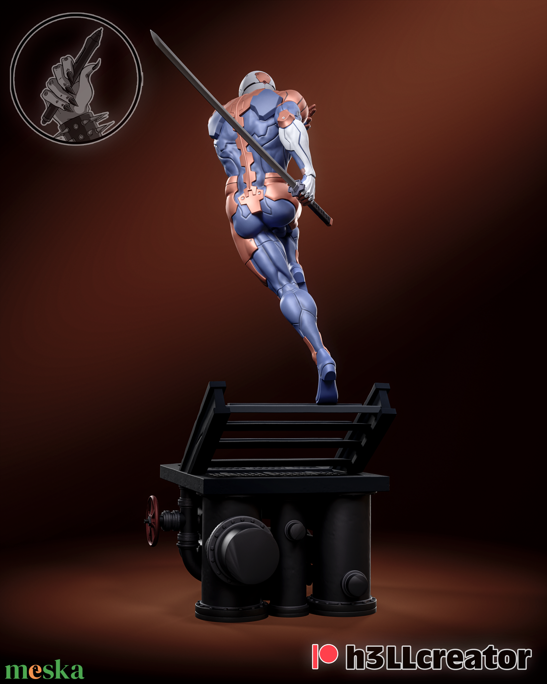 Gray Fox - Metal Gear Solid - művészet - makett, modell - Meska.hu
