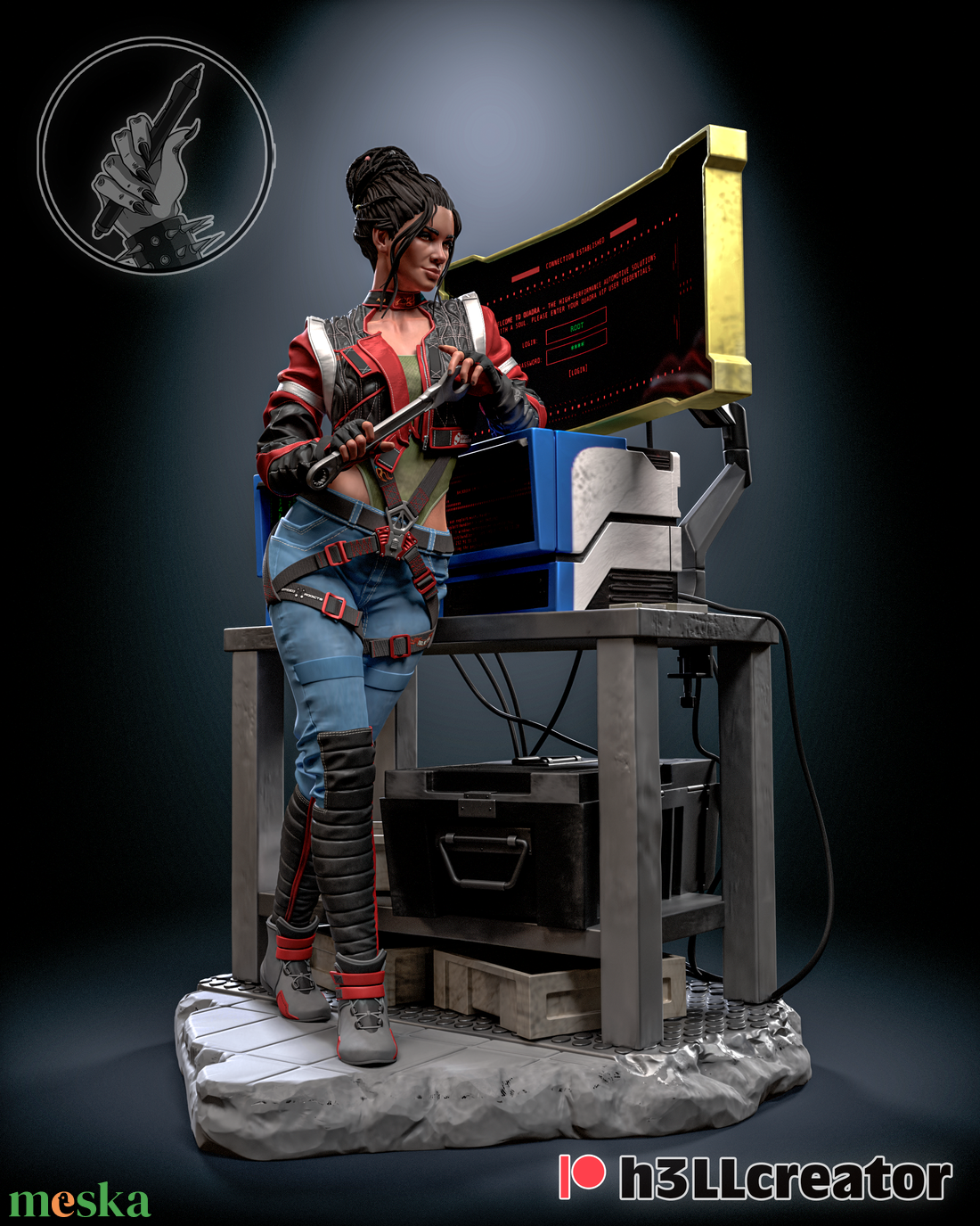 Panam Palmer - Cyberpunk 2077 - művészet - makett, modell - Meska.hu Panam Palmer - Cyberpunk 2077 - művészet - makett, modell - Meska.hu