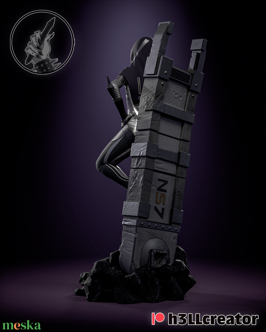 Kasumi - Mass Effect - művészet - makett, modell - Meska.hu Kasumi - Mass Effect - művészet - makett, modell - Meska.hu