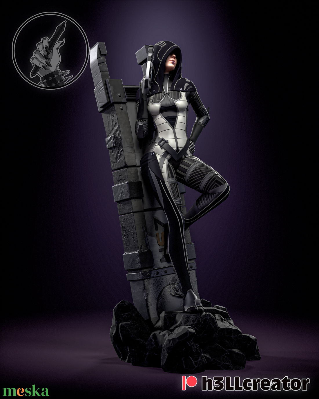 Kasumi - Mass Effect - művészet - makett, modell - Meska.hu Kasumi - Mass Effect - művészet - makett, modell - Meska.hu