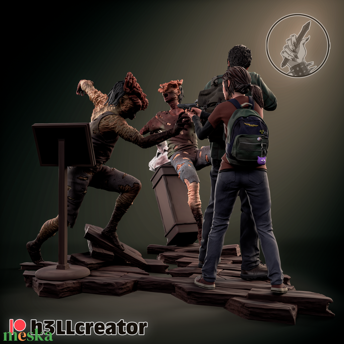 Joel and Ellie diorama - The Walking Dead - művészet - makett, modell - Meska.hu Joel and Ellie diorama - The Walking Dead - művészet - makett, modell - Meska.hu