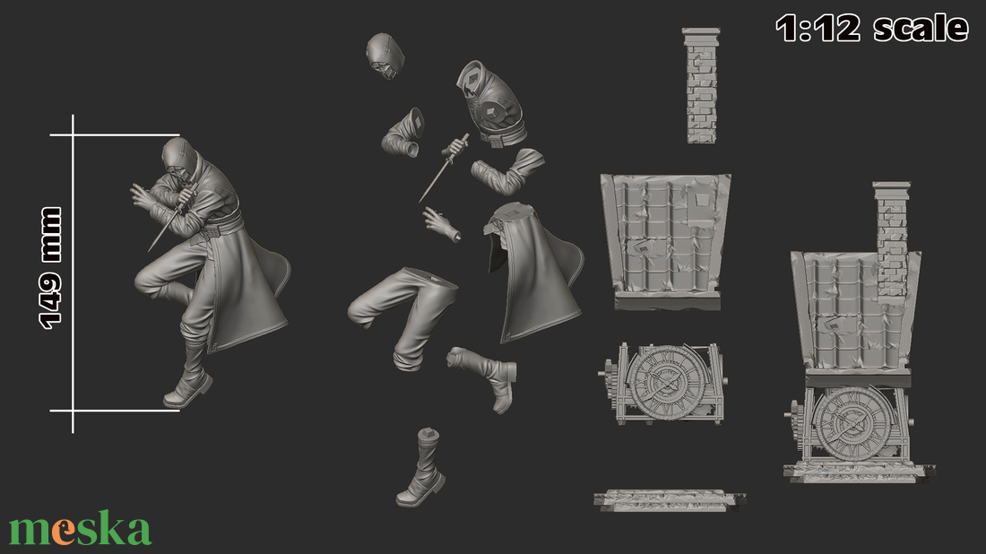 Corvo Attano - Dishonored - művészet - makett, modell - Meska.hu Corvo Attano - Dishonored - művészet - makett, modell - Meska.hu